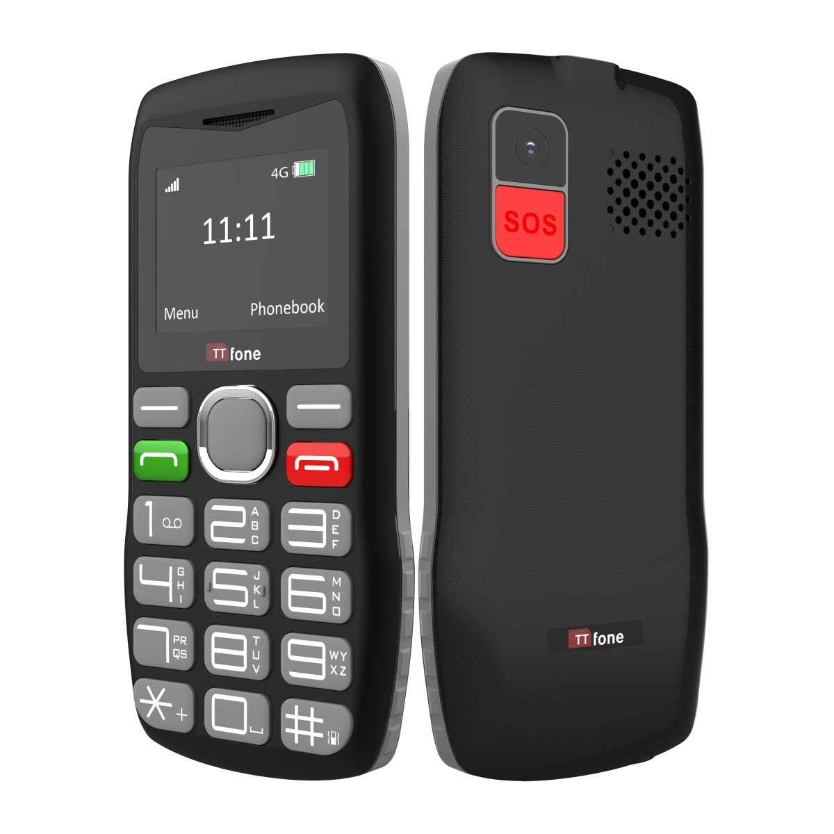 TTfone TT890 4G Senior Phone  Easy to Use Big Button Mobile Phone with Emergency Assistance Button, USB-C Charging, Bluetooth, Camera  Unlocked with Mains Charger and O2 Sim Card