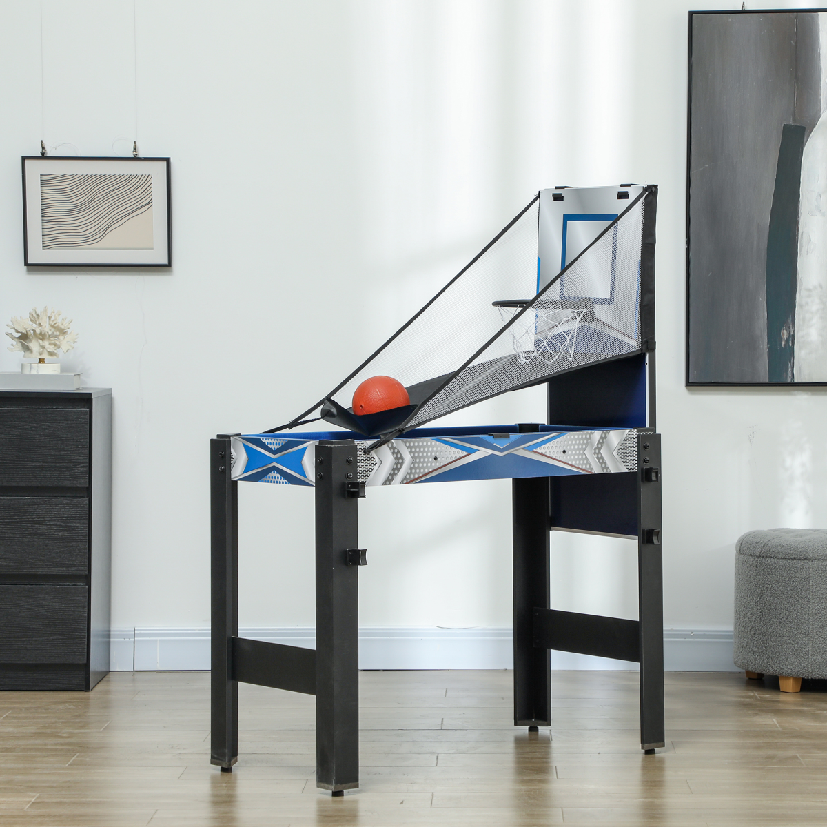 SPORTNOW 5 in 1 Multi Games Table Combo Sports Game Table for Kids, Blue