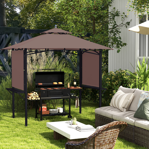 Party BBQ Tent Outdoor Camping Patio Canopy Awing Waterproof Coffee