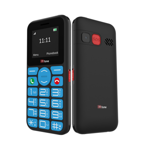 TTfone TT190 Big Button Basic Senior Unlocked Emergency Mobile Phone - Simple Cheapest Phone with Mains Charger and O2 Sim Card