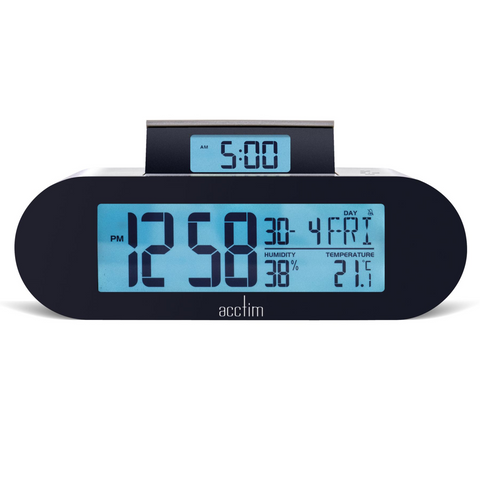 Acctim Kian Reverse Digital Pop Up Alarm Clock Matt Grey 16109