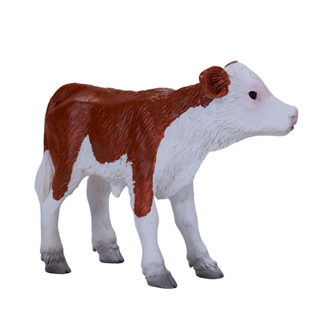 Hereford Calf Toy  Farm Animal Figurine
