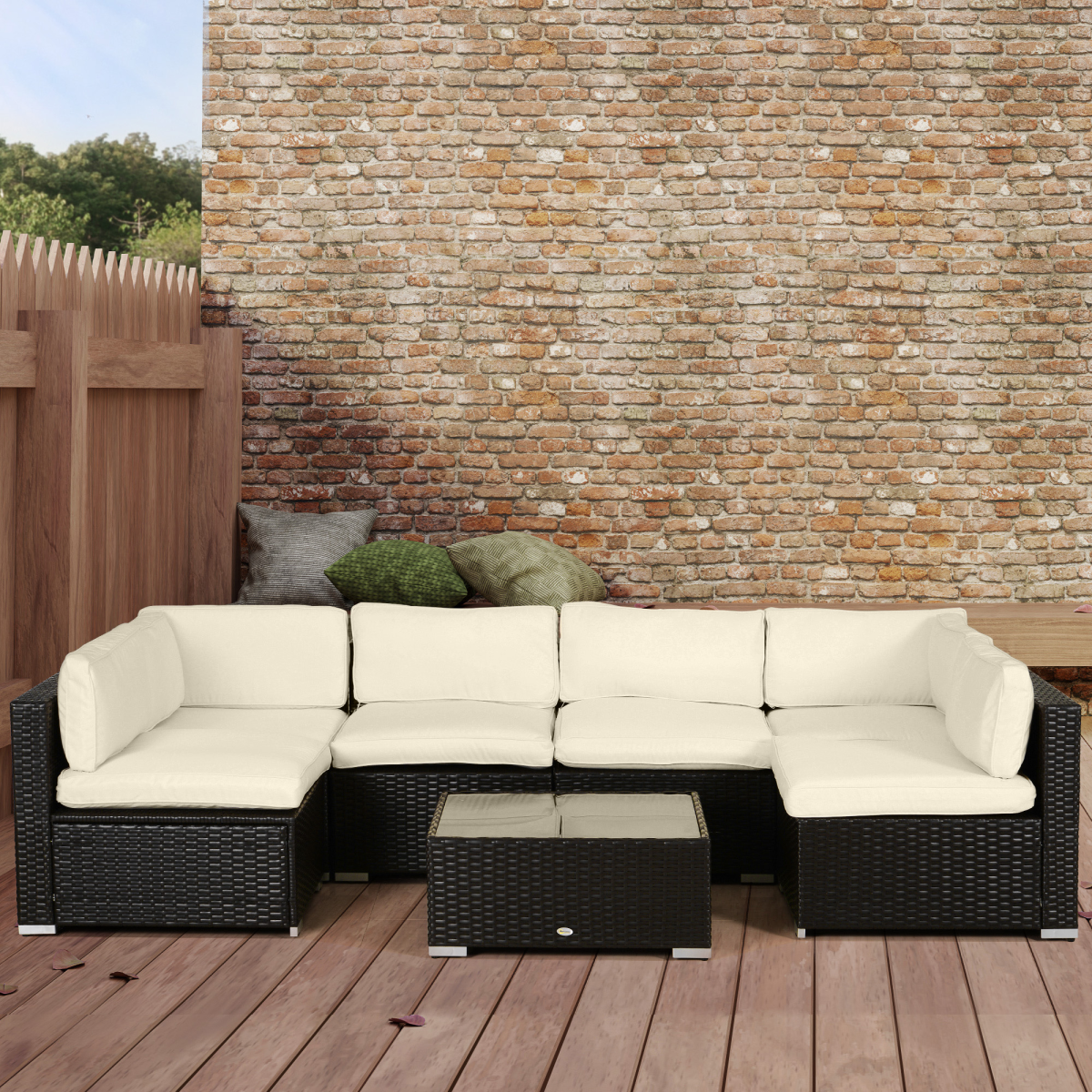 12-Piece Cusion Replacement for Outdoor Garden Rattan Furniture Beige