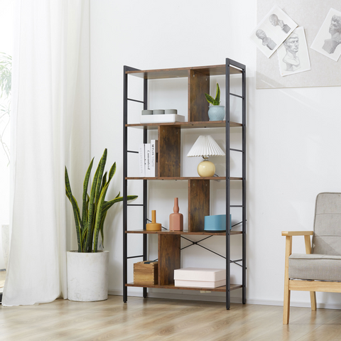 Industrial Storage Shelf Bookcase Closet Floor Standing Display Rack