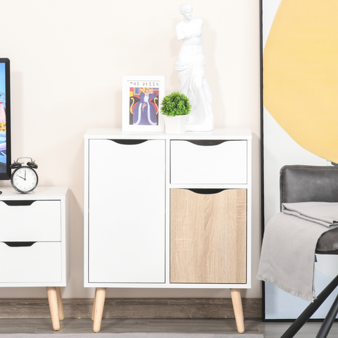 Floor Cabinet Storage Cupboard Sideboard with Drawer for Bedroom, Living Room