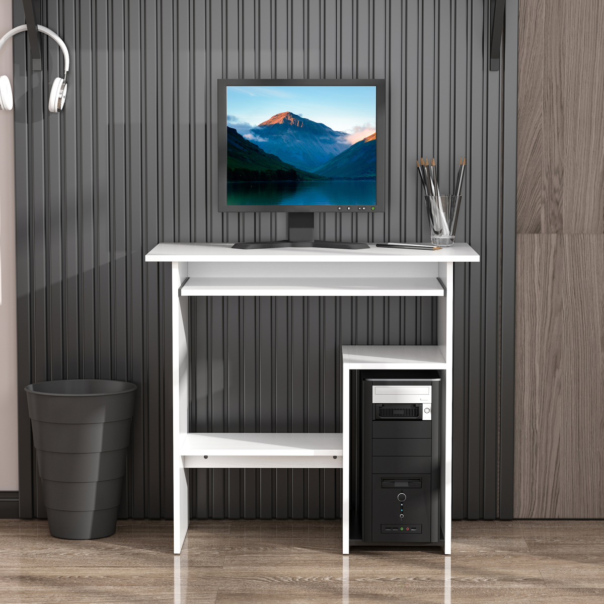 Computer Desk, 73.5H cm-White
