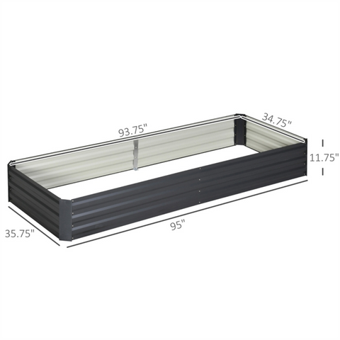 Grey Steel Garden Bed