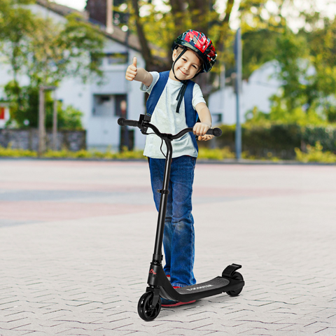 120W Electric Scooter w/ Battery Level Display, Rear Break - Black HOMCOM
