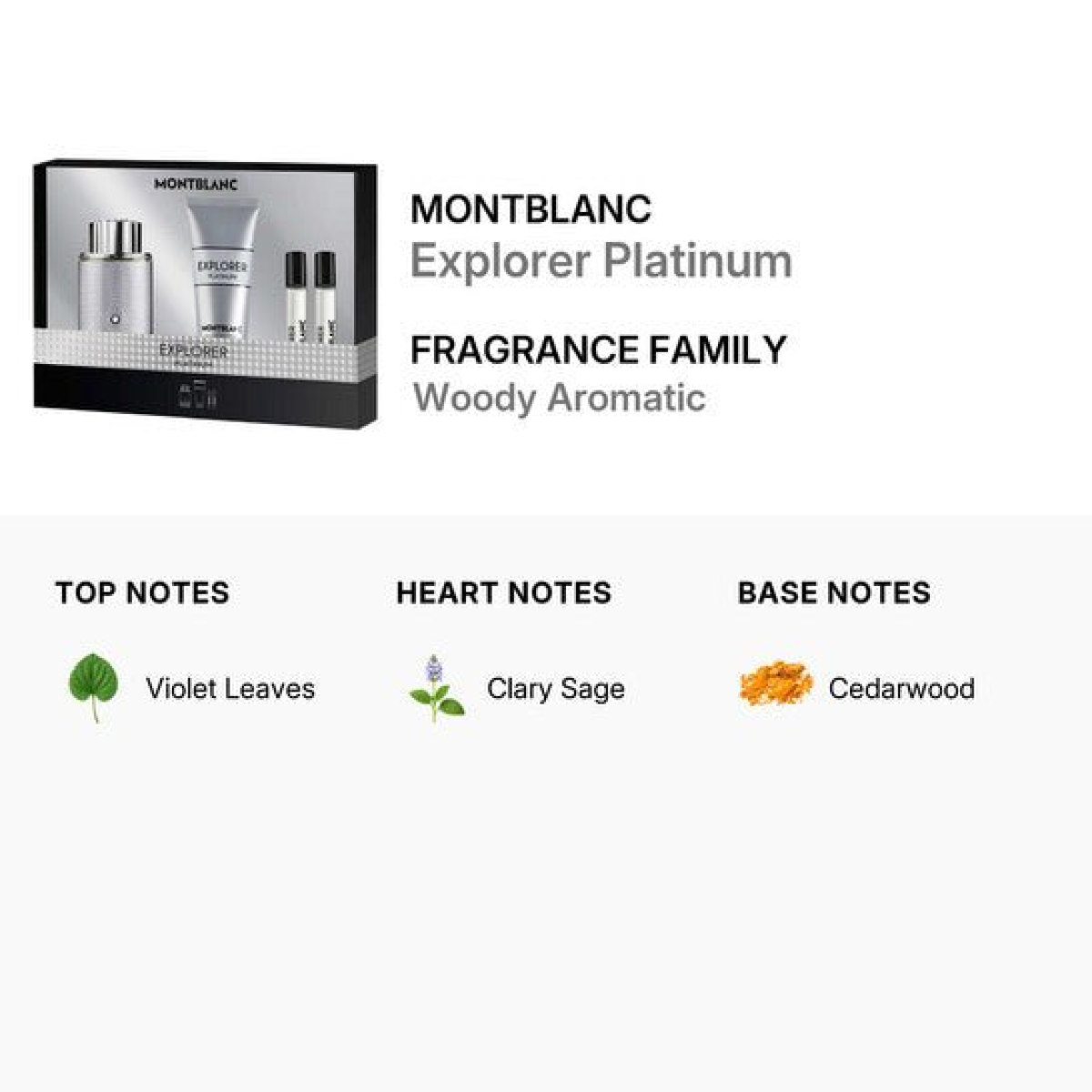 Montblanc Explorer Platinum Gift Set (Eau De Parfum 100ml  Eau De Parfum 7.5ml x2  Shower Gel 100ml)
