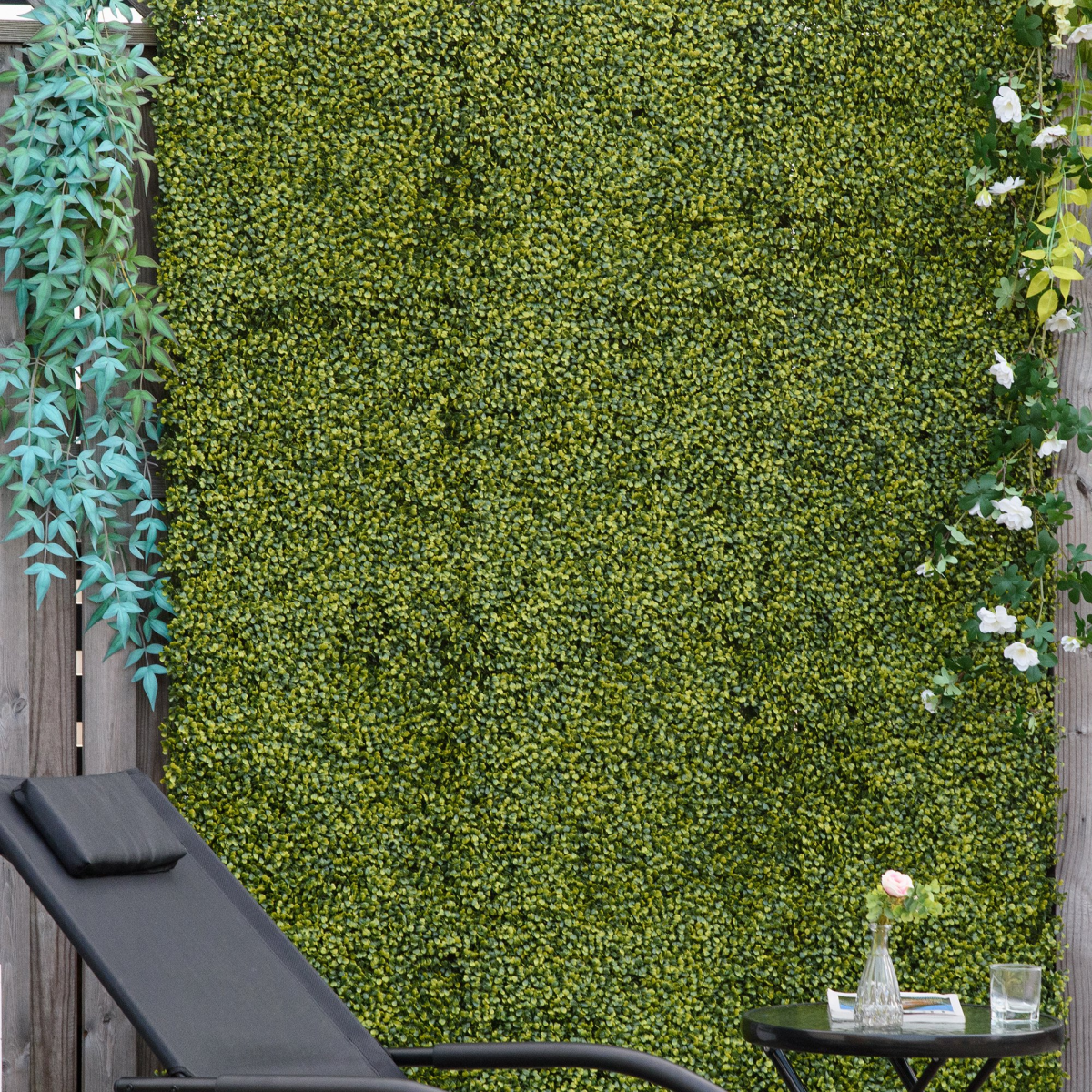 12PCS Artificial Boxwood Wall Panels 20" x 20" Grass Privacy Fence Screen