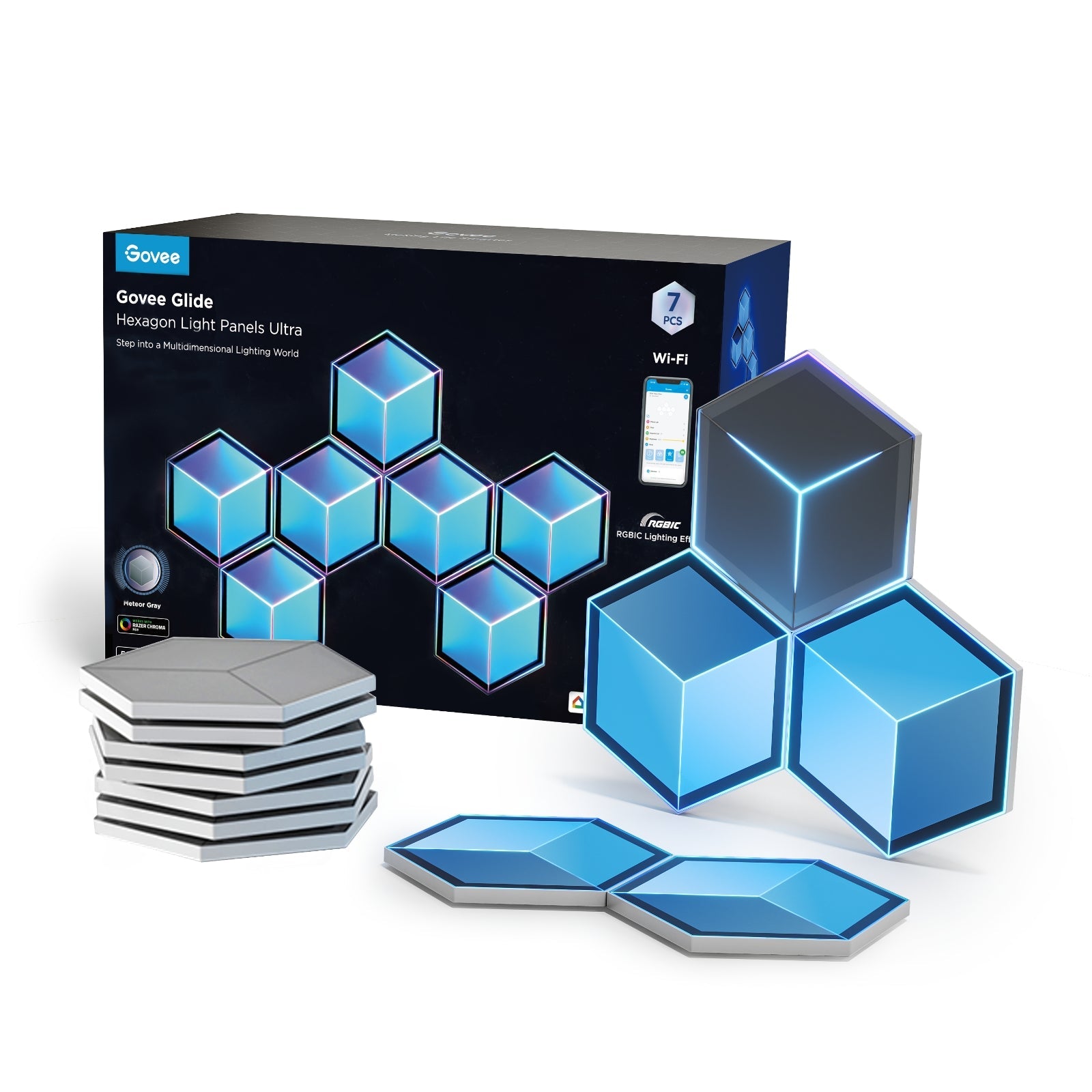 GOVEE HEXAGON LIGHT PANELS ULTRA 7 PACK