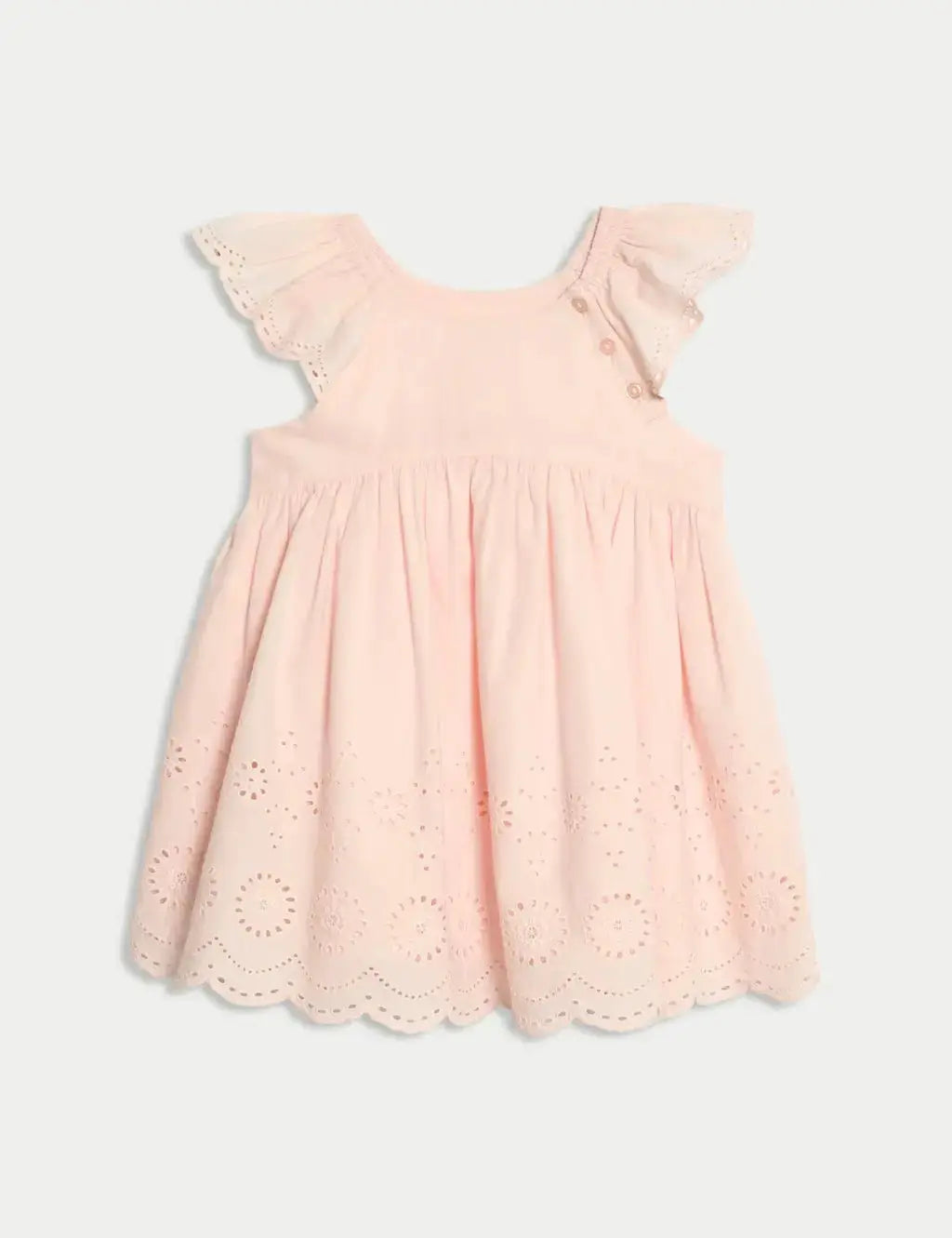 2pc Pure Cotton Broderie Outfit (0 Mths-3 Yrs)