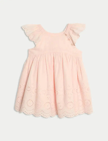 2pc Pure Cotton Broderie Outfit (0 Mths-3 Yrs)