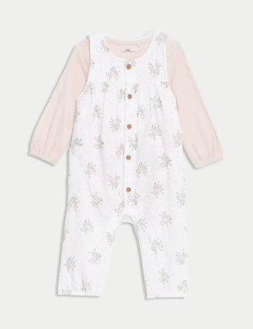 2pc Pure Cotton Floral Outfit (7lbs - 1 Yrs)