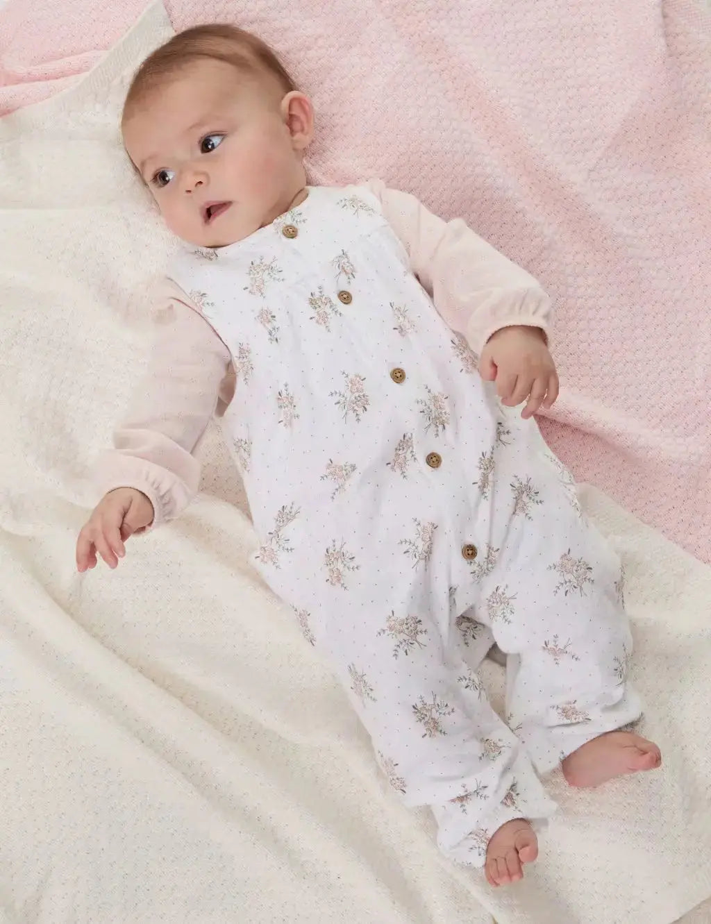 2pc Pure Cotton Floral Outfit (7lbs - 1 Yrs)