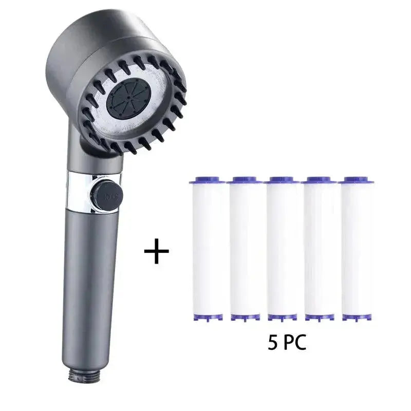 3 Modes High Pressure Portable , Filter, Rainfall Faucet Showerhead