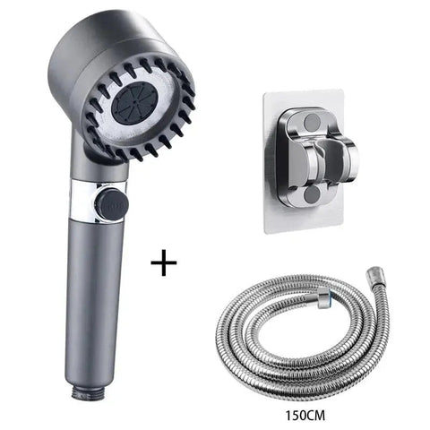 3 Modes High Pressure Portable , Filter, Rainfall Faucet Showerhead