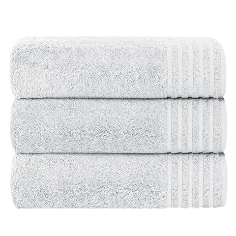 OLIVIA ROCCO Monaco 3 Pack Extra Large Bath Sheets 500GSM 100 Percent Cotton Highly Absorbent Towels For Home Gym Beach Spa Set