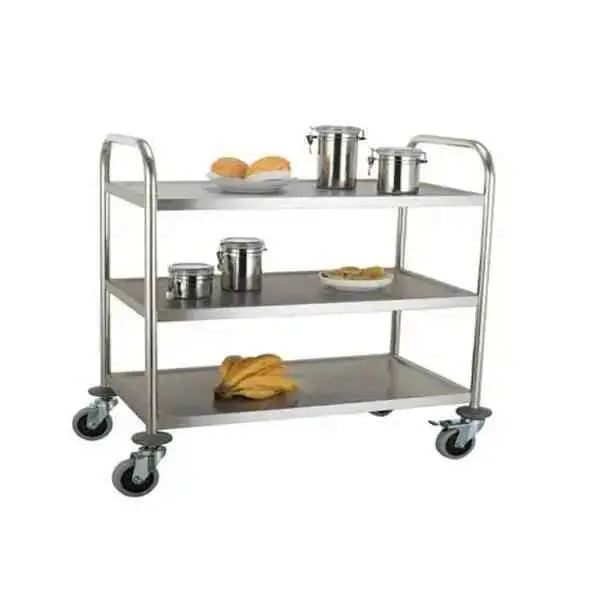 3 Tier Stainless Steel Trolley, round Tube 1
