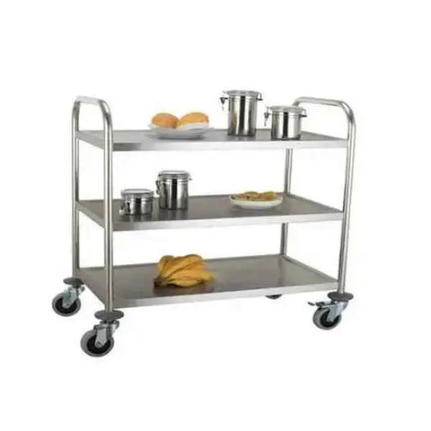 3 Tier Stainless Steel Trolley, round Tube 1