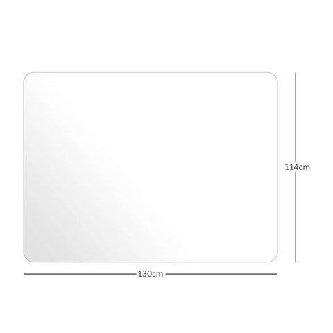 Nicoman Frosted (Semi-Clear) Chair Mat, Non-Slip PVC Wooden Floor Protector Mat with Round Edge