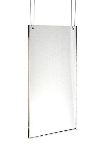 EUROPEL A4 Acrylic Table Display Stand – Double Sided, 2 Hanging Eyelets, Crystal Clear, Tilted Back, for Office, Restaurant and Hotel