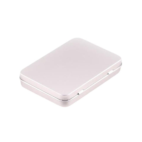 Globellapro 10.8 * 7.6 * 1.77cm Rectangular Tin Boxes Sliver Hinged Storage Tins Metal Empty Tins Containers Tweezers,Tools Small Items Storage