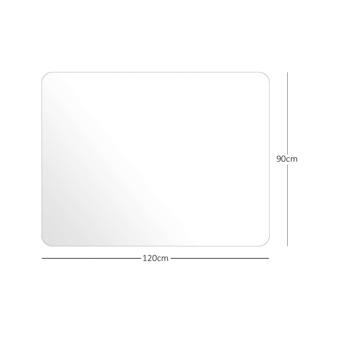 Hard Floor Chair Mat, Non-Slip PVC Clear Wooden Floor Protector Mat with Round Edge