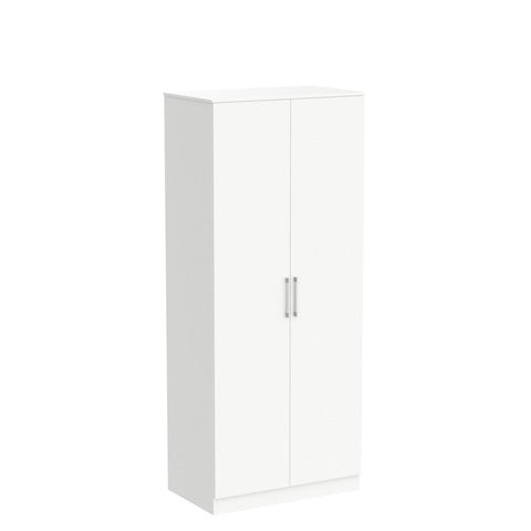 ELEGANT Modern High Gloss Soft Close 2 Doors Wardrobe White, 178x76x47cm