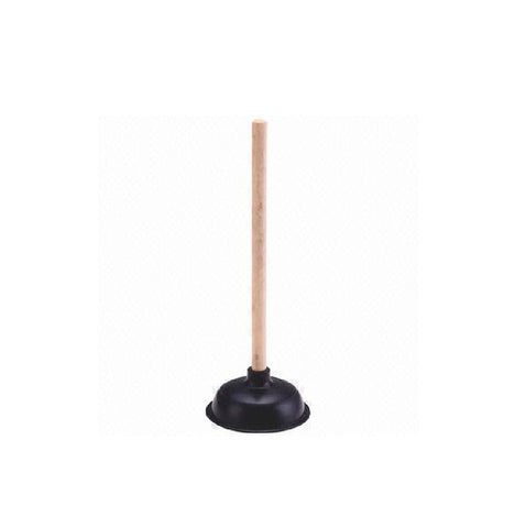 Large Black Toilet Plunger 150mm 6 Inch Cup with 430mm 17 Inch Handle, Drain Sink Plunger Toilet Pump Unblocker