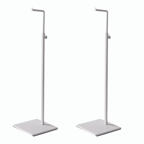 OUYULAI 2 Pack Metal Adjustable Bag Stand Rack Single Hook Holder For Boutique Store, Purses Wig Jewelry Bags Handbag Display Stand Holder (White)