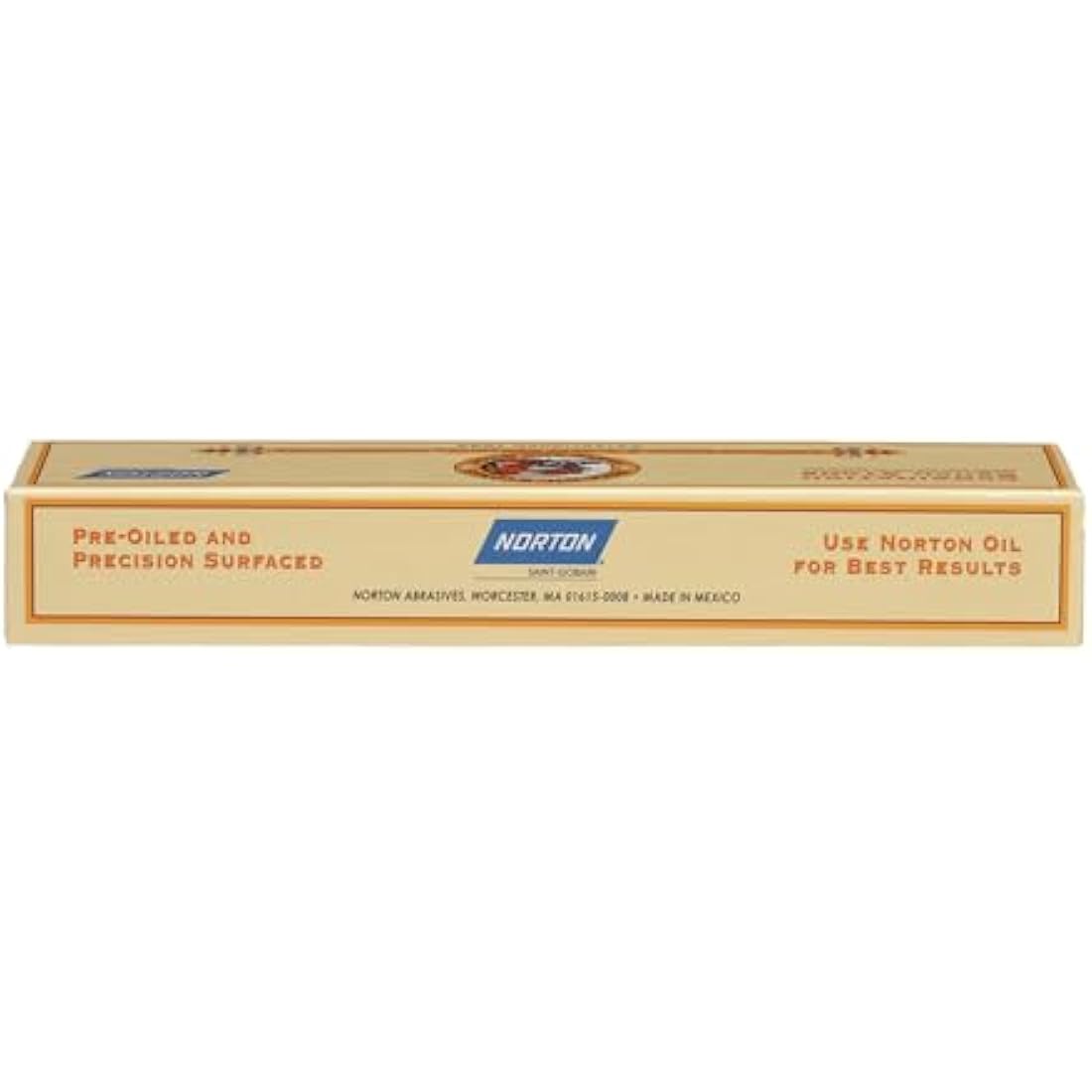 Norton Knife Sharpener Combination Grit Oil Stone - Sharpening Stone with Fine/Coarse Combination Red/Black