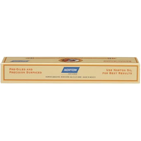 Norton Knife Sharpener Combination Grit Oil Stone - Sharpening Stone with Fine/Coarse Combination Red/Black