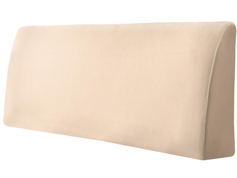 DUJUIKE Bed Headboard Slipcover, Stretch Bed Headboard Cover, Dustproof Protector Cover for Linen Fabric Tufted Upholstered Head Board