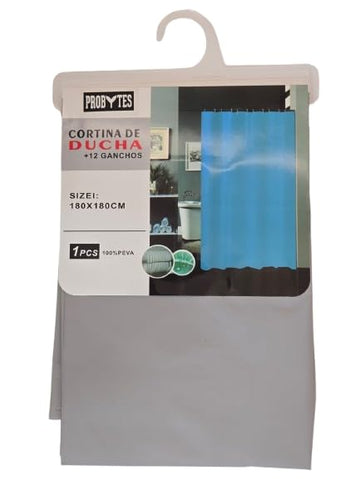 ProBytes HD PEVA Shower Bath Curtain 180x180 cm - 71x71 Inches, 12 Rail Hooks, Translucent, Mold & Mildew Resistant, Water repellent