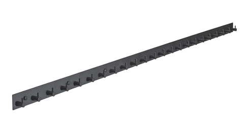 Brute Strength – Stainless Steel wall Coat Rack – Black – 23 Hooks · 158 cm