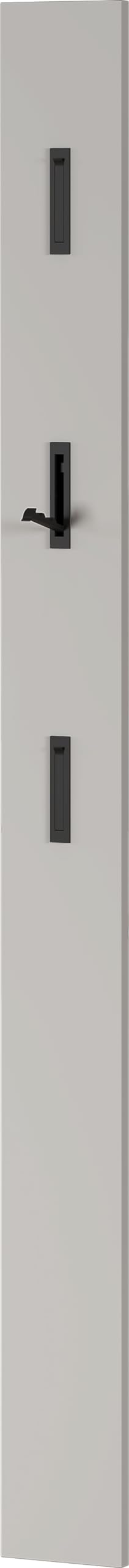 Germania Coat Rack Panel 3728-572, in Cashmere, with Three Fold-Out Metal Coat Hooks, 15 x 170 x 3 cm (W x H x D)