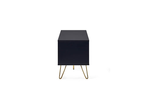 Julian Bowen Murano TV Unit for up to 65" TVs, Black - H50 x W150 x D40cm