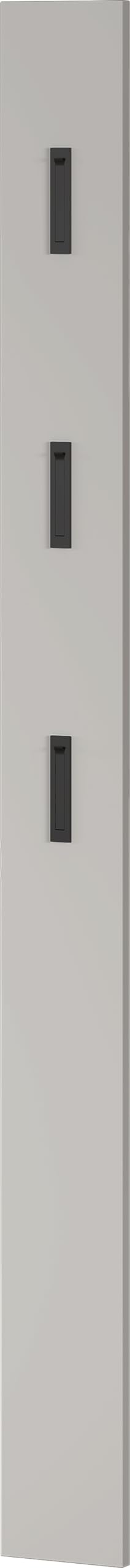 Germania Coat Rack Panel 3728-572, in Cashmere, with Three Fold-Out Metal Coat Hooks, 15 x 170 x 3 cm (W x H x D)
