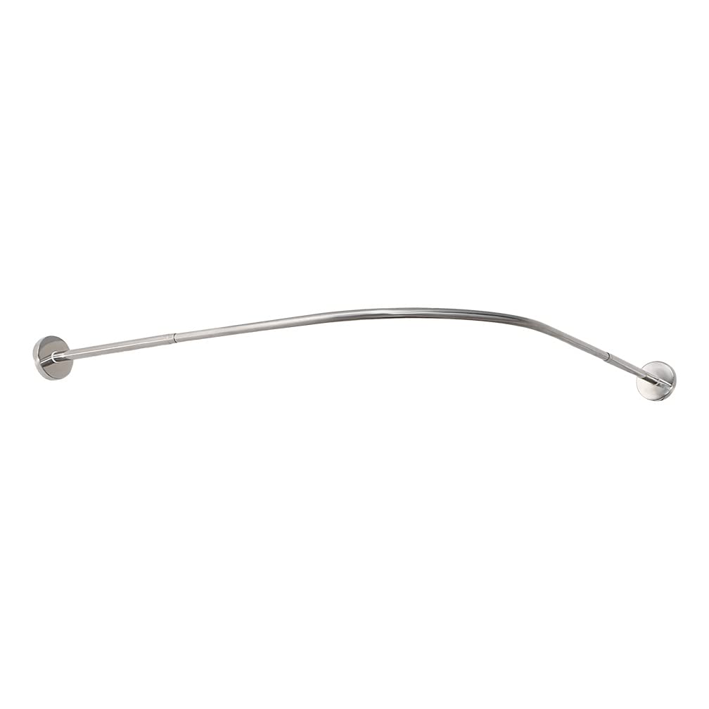 Hershii Curved Shower Curtain Rod Adjustable (70-95 cm) x (70-95 cm)