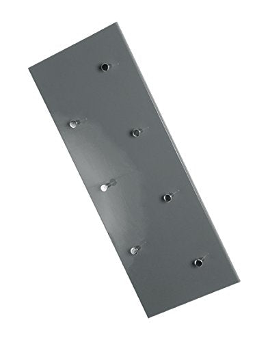 HAKU Möbel wall coat rack, MDF, grey-chrome, W 80 x D 6 x H 30 cm