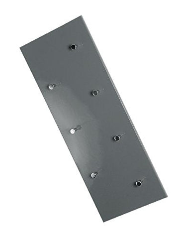 HAKU Möbel wall coat rack, MDF, grey-chrome, W 80 x D 6 x H 30 cm