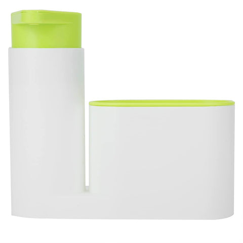 Socobeta Soap Dispenser Storage Kit, Of Scale Detergent Soap Dispenser Sink Sponge Storage Compact Multifunctionalbathroom ABS for Kitchen(green)