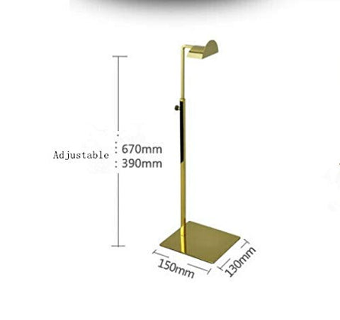 Mirror Gold Stainless Steel Adjustable Metal Bag Handbag Display Rack Stands