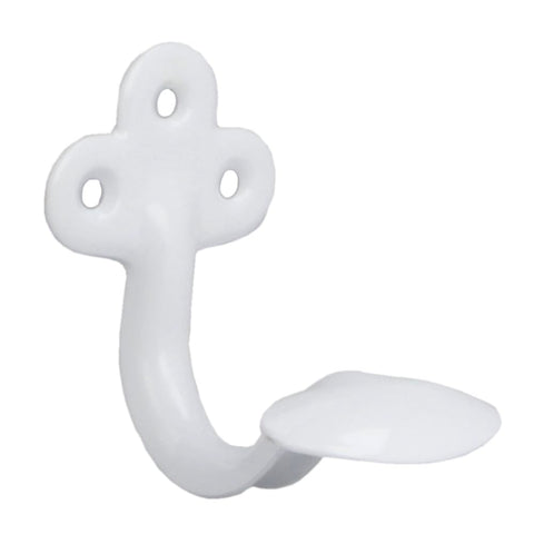 Amig - Clothes Hanger | Printed Coat Hanger | Single Hook or Coat Rack for Wall or Cupboard | Material: Steel | White | Dimensions: 8 x 5 x 7.5 cm