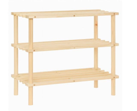 AKSHIDE Wooden ShoeStorage Rack, ShoeStorage Organiser, Shoe Shelf for Hallway, Wooden Storage Rack,Slatted Design, Entryway Organiser