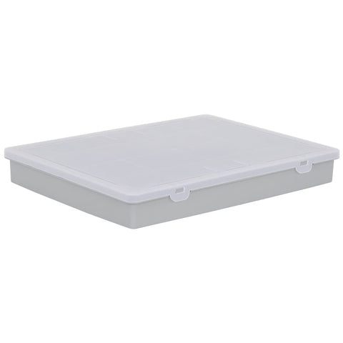 Wham 5.02 18 Division 38cm Plastic DIY Screws Nails Craft Organiser Box - Upcycled Soft Grey