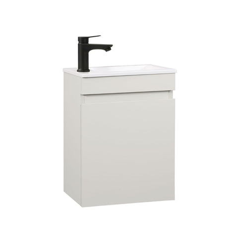 Kometmöbel Cloakroom Vanity Unit With Wash Basin Bathroom Vanity 40cm Wall Hung (Cashmere 40cm, Without Tap)