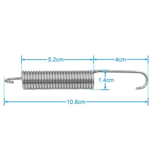 Fromann 4.25 Inch Dual Hook Recliner Replacement Springs 2Pcs Dia 2.03mm