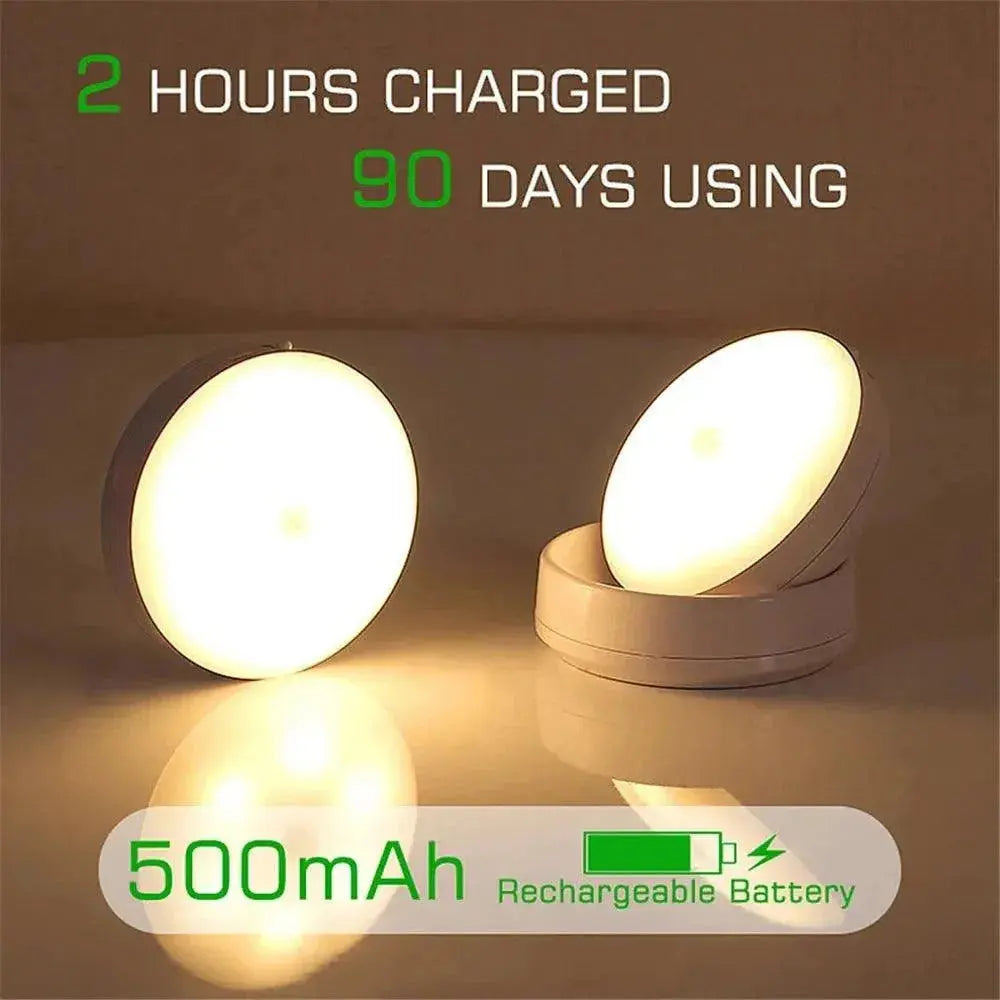 360 Rotating Human Body Induction LED Small Night Lamp Rechargeable